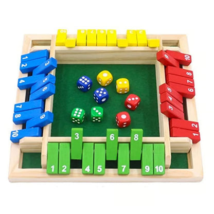 🏆🎁 Wooden Shut the Box Game – Family Party Dice Game for Kids & Adults | Math & Strategy Fun