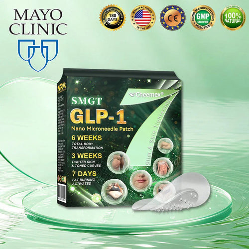 Mayo Clinic Recommended I Official Store | Cheemex® SMGT-GLP-1 Nano Microneedle Patch with Collagen Peptides &Matrixyl 3000