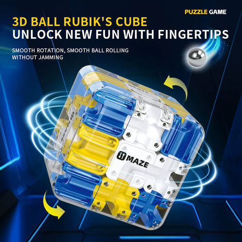 🔥 LAST DAY PROMOTION - 50%OFF 🔥Large Labyrinth 3D Puzzle Maze Cube - Engaging Brain Teaser Toy