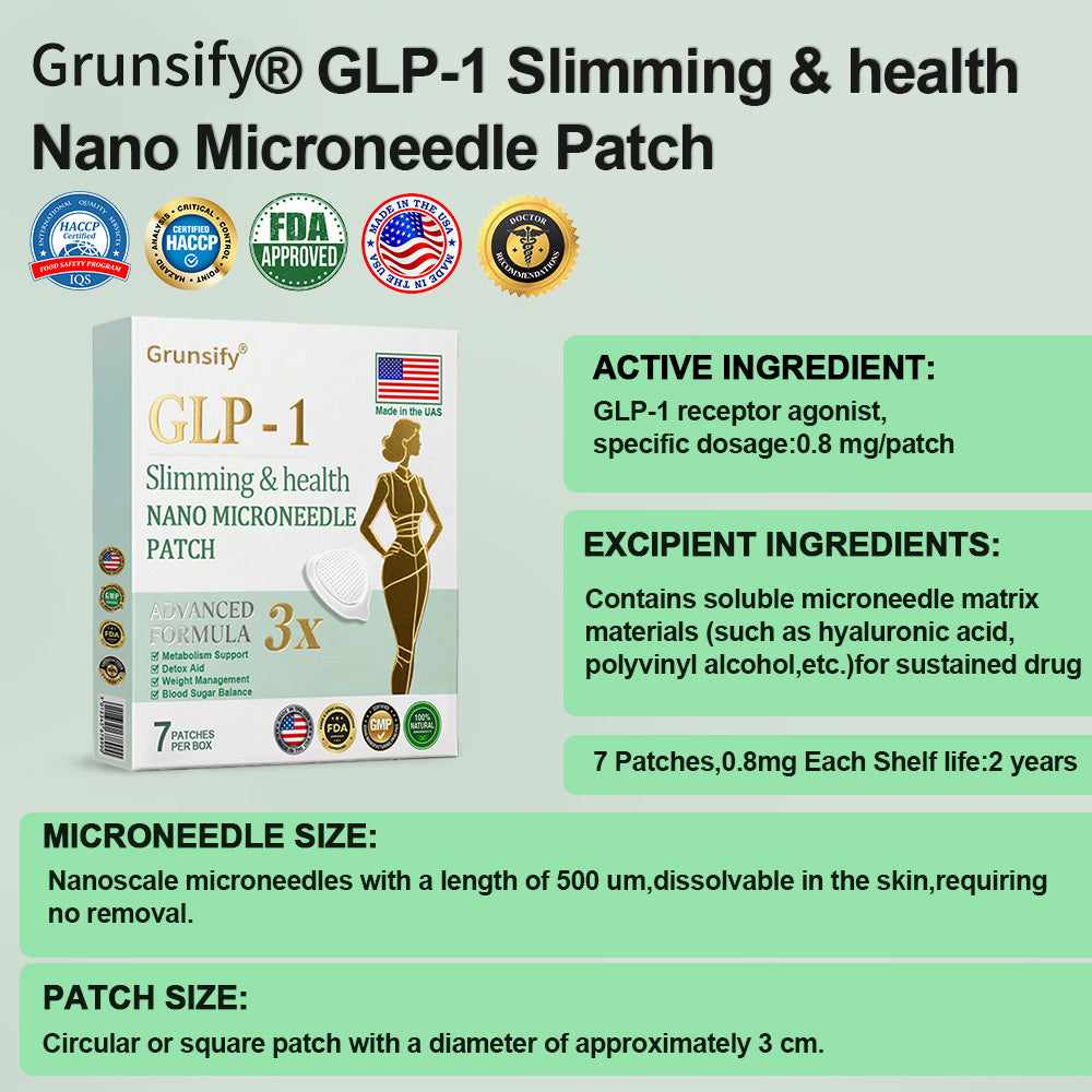 80% OFF Final Hours | Grunsify® NIDDK-Tirzepatide Nano Microneedle Patch – FDA Certified Weight Loss Solution