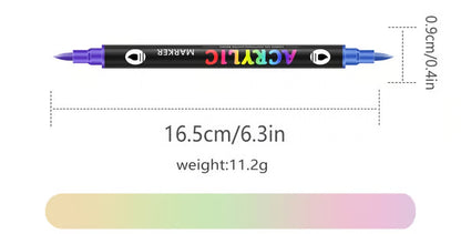 🎨Christmas Sale $19.99🔥 Dual Tip Acrylic Paint Markers - 24/48/72 Colors